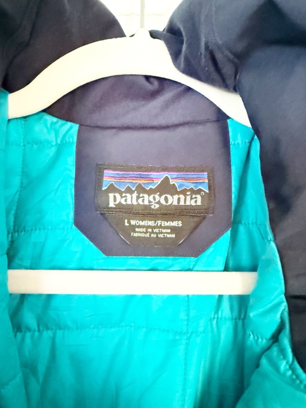 Patagonia Gore-Tex Waterproof Insulated Ski Snowboard Jacket Blue Teal Women’s L - Picture 6 of 10